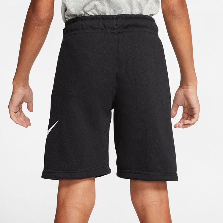 Nike Cotton Logo Print Straight Leg Kids Shorts Kids shorts Black CK0509-010