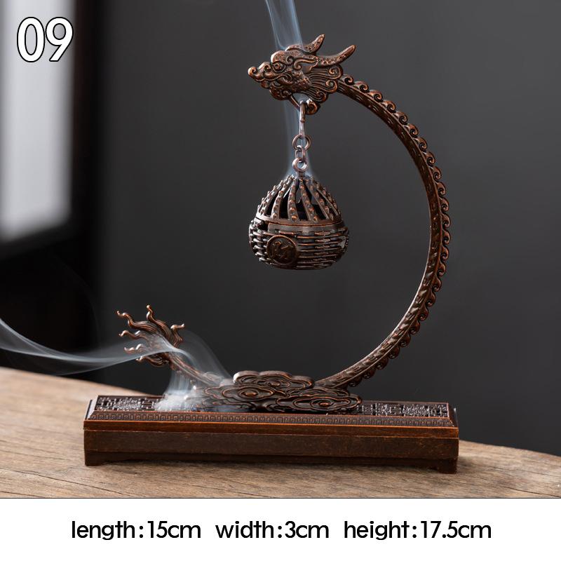 Retro Räuchergefäß Hohllegierung Hängendes Räuchergefäß Haushalt Räucherstäbchen Ornament Lotusbrenner Heim Büro Dekor Neu