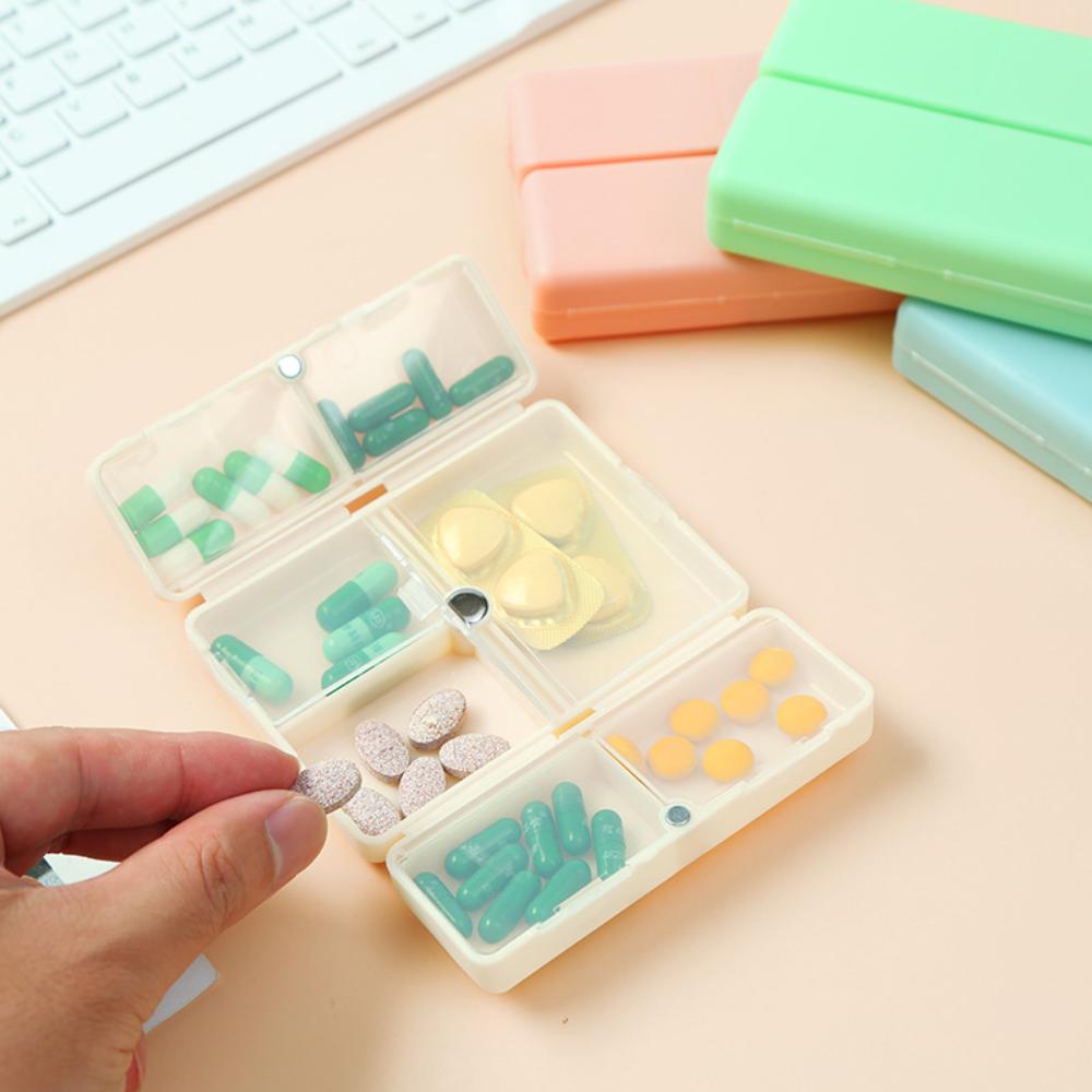 New Small Portable Travel Daily 7 Grids Pill Case Box Organizer Tablet Pills Storage Container for Medicine Vitamin Fish Oils