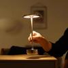 1pc Portable LED Table Lamp 3 Color Touch Control 3 Level Brightness USB Rechargeable Metal Texture Office Atmosphere Light