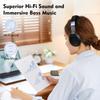 Active Noise Cancelling Headphone Wireless Over Ear Bluetooth-compatible Headphone Deeper Bass for Travel Office