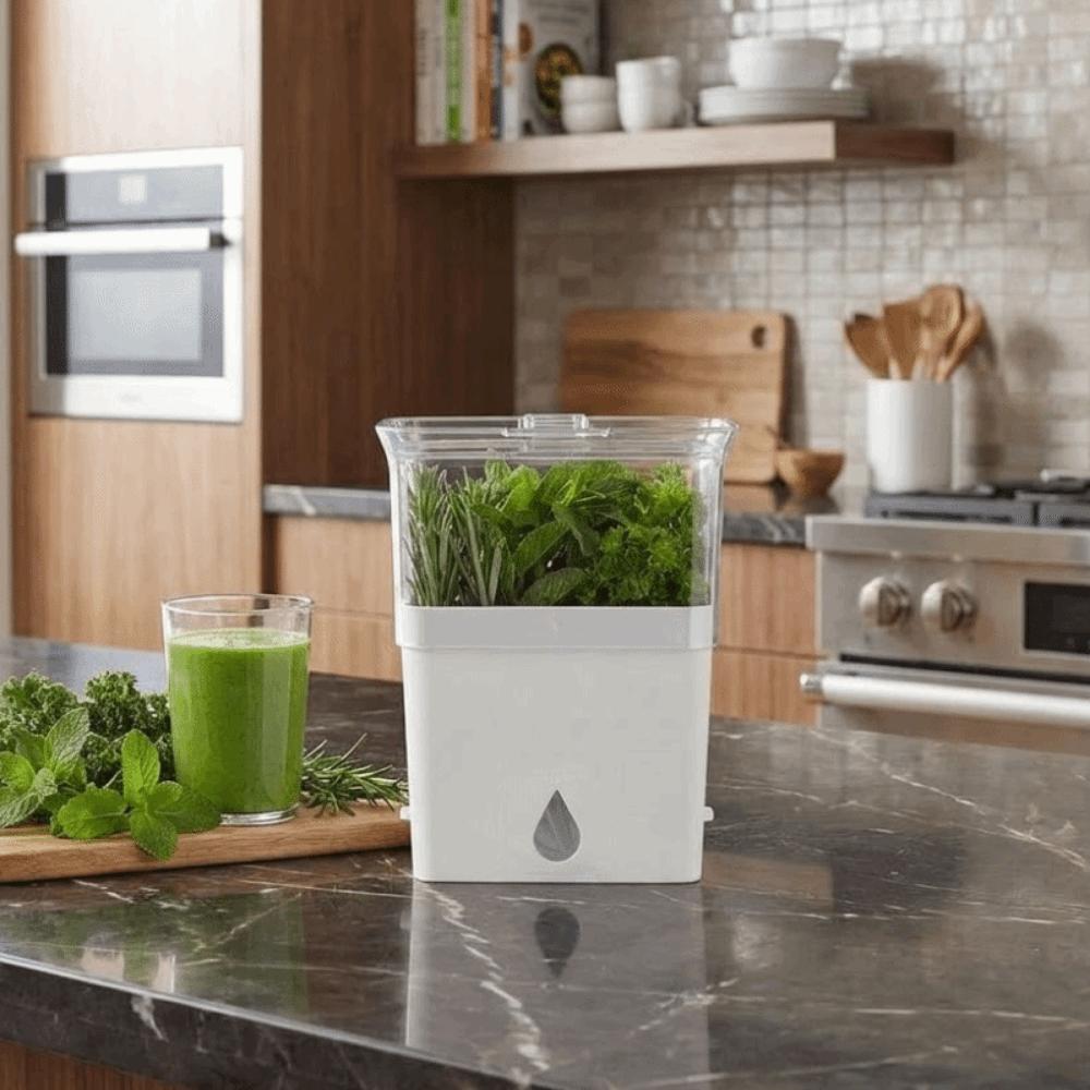 Large Capacity Vegetable Keeper Plastic Herb Lettuce Keeper Vanilla Bean Storage Box  Thyme