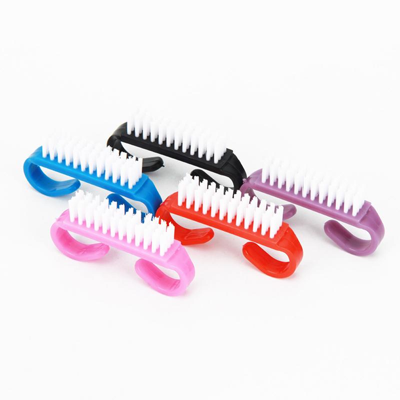Top Cleaning Nail Brush Nail Art Plastic Soft Remove Dust Finger Care UV Gel Manicure Pedicure Tool Makeup Brushes Scrubbing