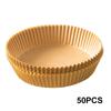 50/100Pcs Air Fryer Disposable Paper Liner Non-Stick Barbecue Plate Round Oven Pan Pad  for Air Fryer Micro-Wave