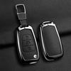 New Style Alloy Genuine Leather Auto Key Fob Housing Remote Flip Folding Key Fob Cover Fit For Kia K2 K5 Rio 3 Picanto Ceed Cerato Sportage Auto
