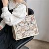 Large Capacity Cotton Linen Handbag Fashion Commuting Underarm Bag for Women Casual Tote