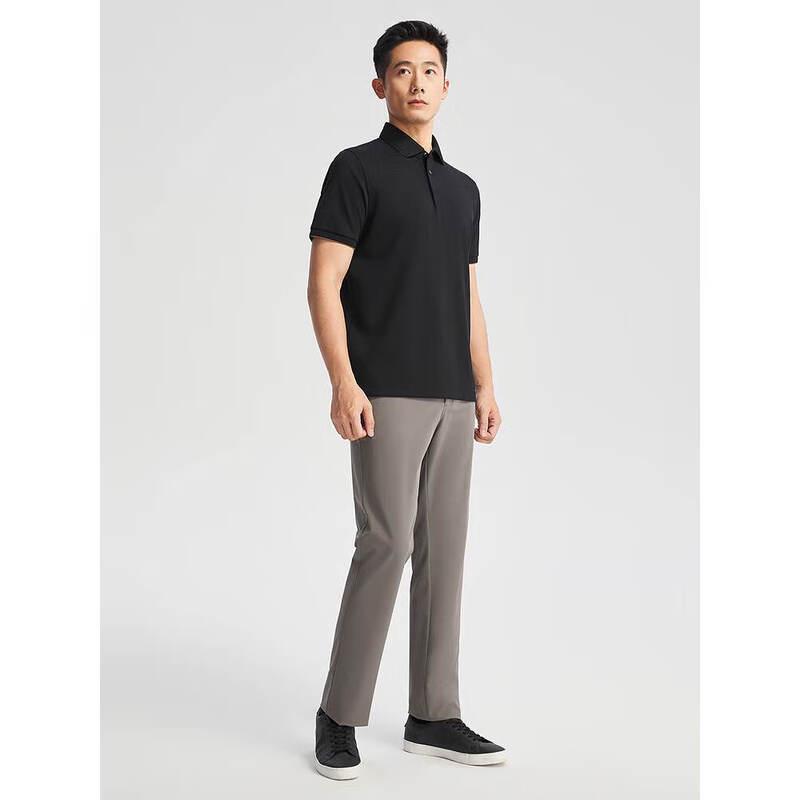 Youngor Men s Mulberry Silk Blend Short-Sleeve Polo Shirt L