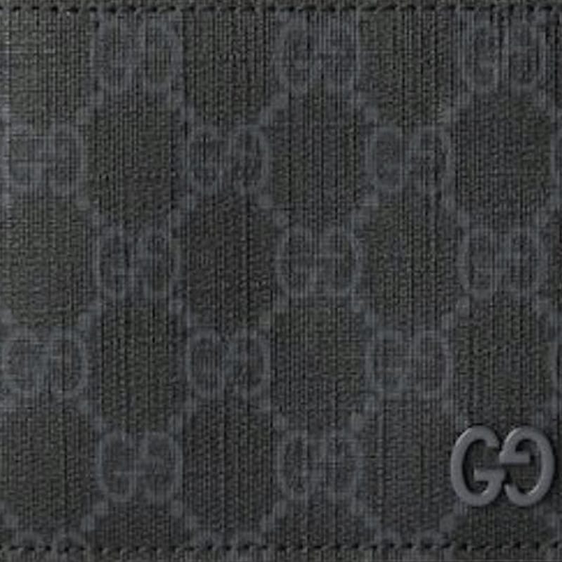 Gucci GG Supreme Canvas With Leather Wallet Men's Black 768243-FACQC-1048