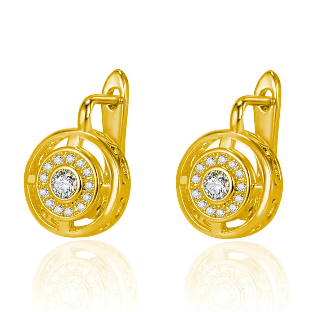 Vintage European & American Clock-Inspired Hollow Disc Earrings