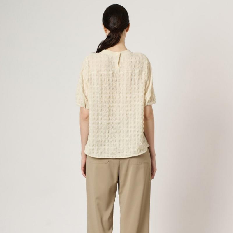 BCBG Gekräuselte runde Bluse B4m5b490
