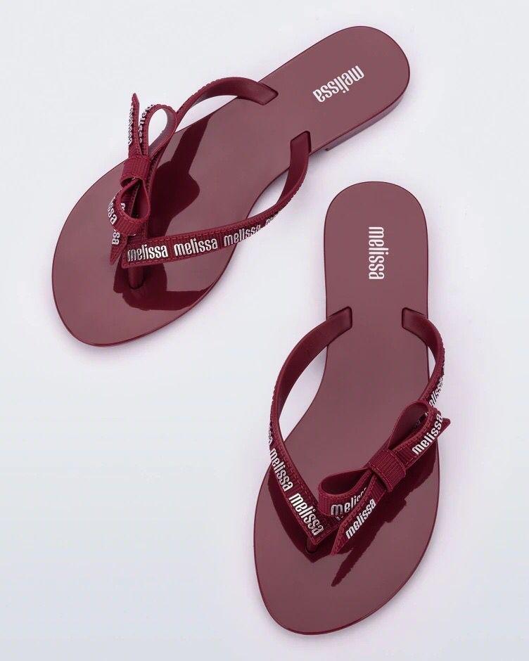 

2025 Женские шлепанцы Melissa с бантом - Простые, Модные, Летние пляжные туфли на плоской подошве EUR 38