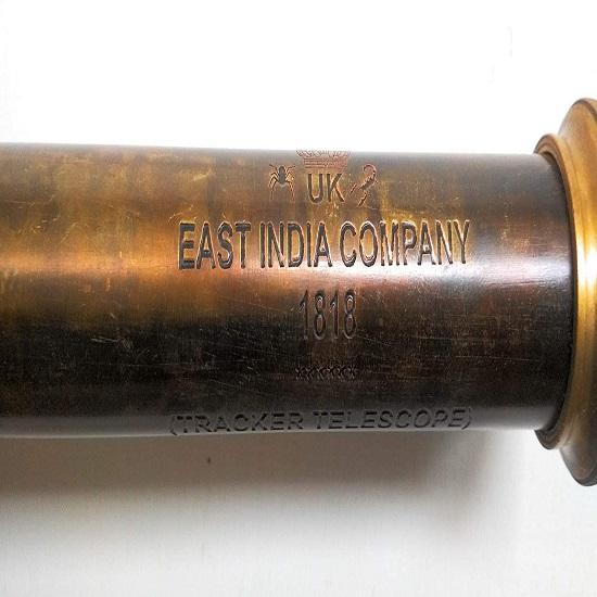 Brass Telescope Spyglass East India Company 1818 Tracker Pirate Spyglass Scope 81.28 Cm Large Handstitched Leather Gift