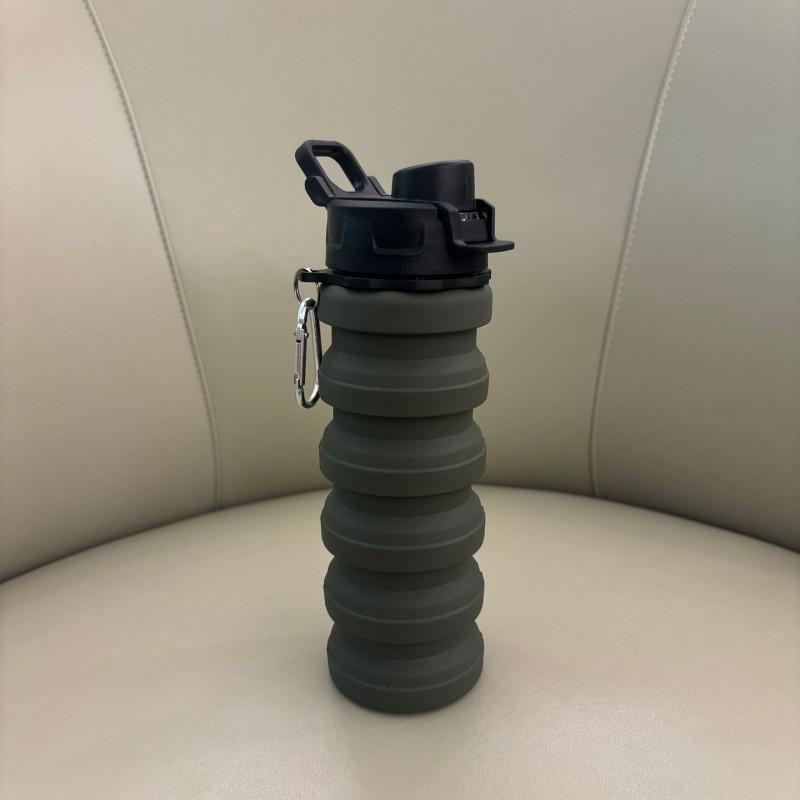 Foldable Silicone Water Bottle 500ml Portable Running Hiking Camping Travel Gym Fitness Outdoor Activities