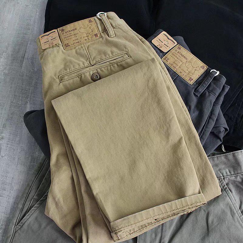 

Men s Retro Hip-Hop Style Solid Color Cargo Pants S чёрный