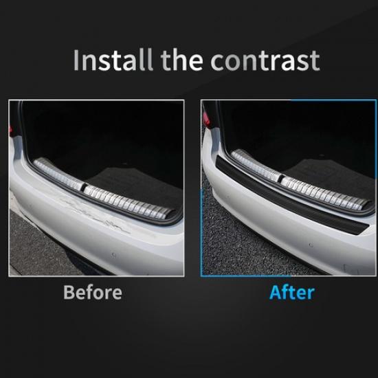 3D Carbon Fiber Protector Sticker Car Door Plate Sill Scuff Cover Anti-Scratch