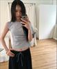 MIXXO One-Shoulder Striped T-Shirt_Miwhwg804A
