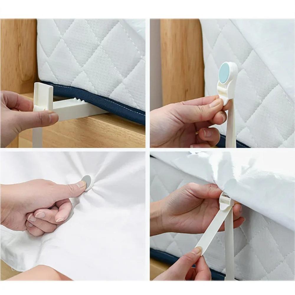 4pcs Retractable Mattress Buckle Fastener Fixer Bed Sheet Clips  Quilt Fixing Tool