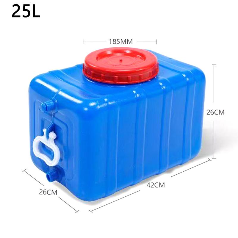50L/75L Portable Large Capacity Water Storage Tank Drink Container Camping Water Storage Tank for RV Emergency Travel Horizontal 25L