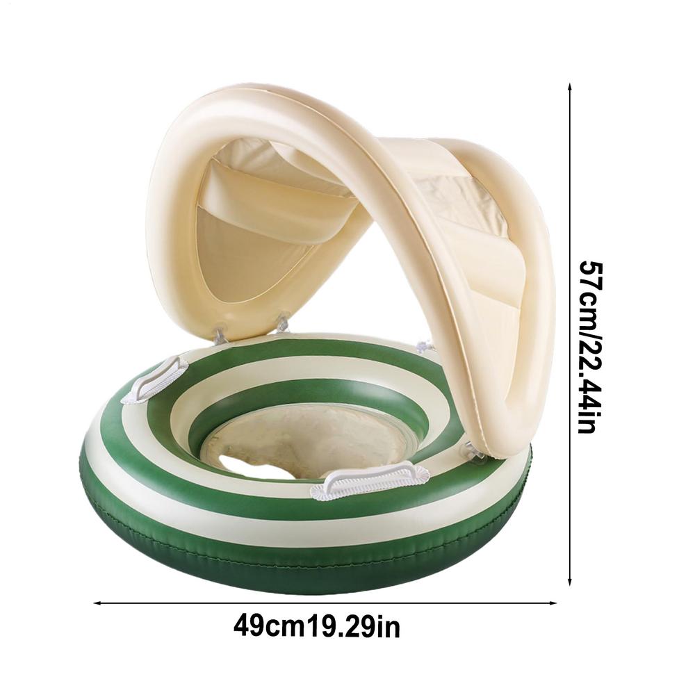 Baby Pool Float With Canopy Floating Pool Chair Safety Swimming Inflatable Toy Kids Swimming Circles Float Seat Pool Bathtub Toy
