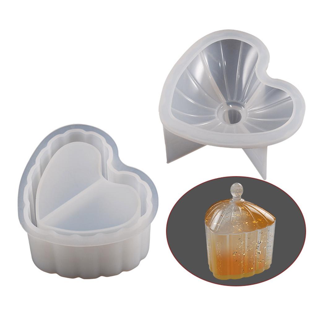 Candle Cup Jar Storage Box Container Molds Storage Box Mold Silicone Mold for DIY Epoxy Resin Trinket Holder Home Decor