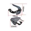 Motorcycle Handguards Clamp-on with Mounting Arms Smoked