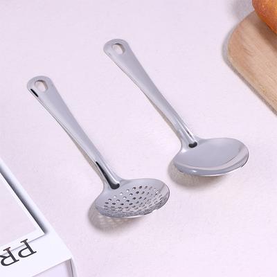 201 Stainless Steel Soup Spoon Colander Ladle Filter Strainer Food Skimmer With Handle Useful For Kitchen Gadgets Kitchenware