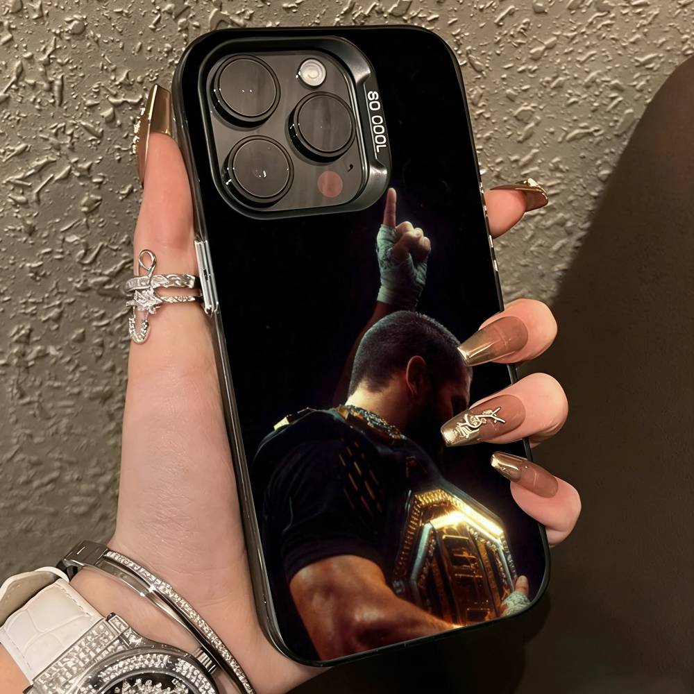 P4P Ислам Махачев-м Чехол для телефона для iPhone 17,16,15,14,13,12,11 Plus,Pro Max,XS,Разноцветный Серебристо-черный Чехол iPhone14Plus