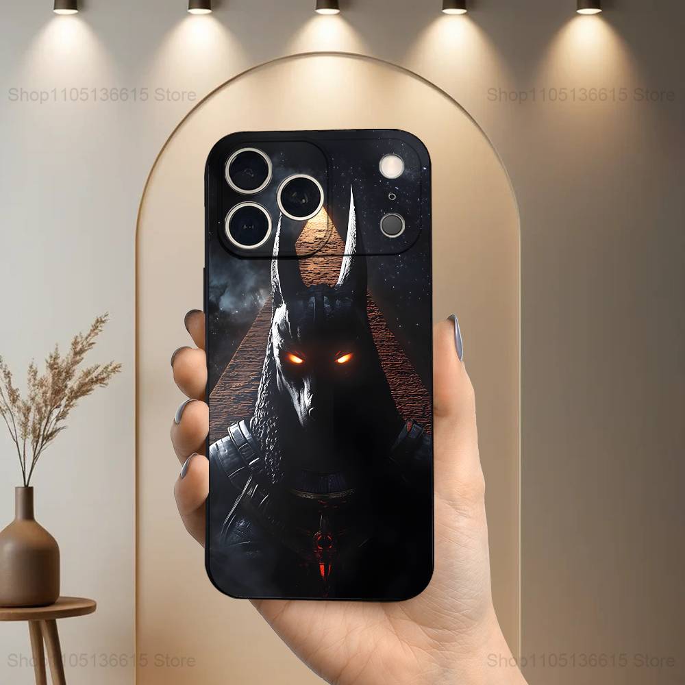 

Anubis God Egyptian For iPhone 8,7,11,12,15,14,13,16,17,Plus,Pro Max,XS,X,XR,SE,Mini,Soft Silicone Black Case iPhone11