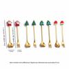 Mirror Polished Stainless Steel Spoon Set Tree/Star/Santa Motifs Mini Dessert Spoons  New Year