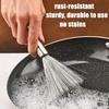 Kitchen Stainless Steel Pot Brush Long-Handled Dishwashing Brush for Kitchen Sink Pans Cleaning Brush Hanging Scrubber Gadget