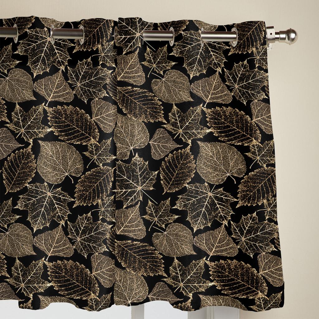 Herbst-Ahornblatt-Textur-Vorhänge für Schlafzimmer, Wohnzimmer, Fenstervorhang, Behandlungen, Jalousien, Küche, Heimdekoration, Vorhänge