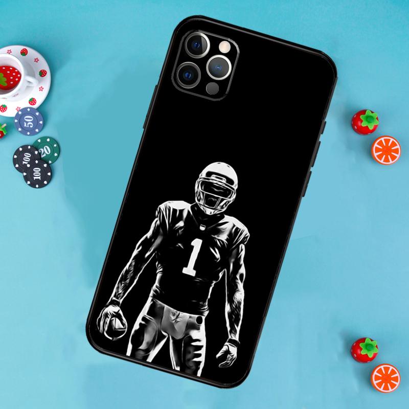 American football player sport Phone Case For iPhone 17 Air 16 15 14 13 11 12 Pro Max 13 12 mini 15 16 Plus 16e Cover Funda