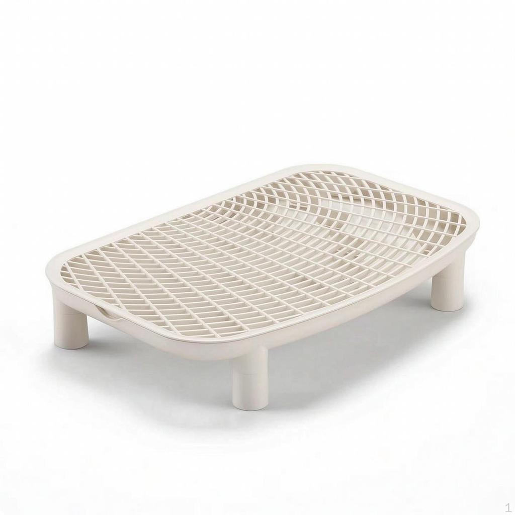 Litter Tray with Grate Detachable Control EasytoClean Bean Green