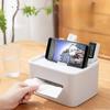 Desktop Remote Control and Tissue Storage Box: Dust-Proof, Simple, Creative, Multi-Functional Organizer for Living Room Coffee Table