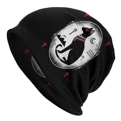 Egyptian Anubis Skullies Beanies Bastet Hat Winter Warm Bonnet Hats Hip Hop Ski Cap