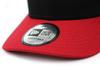 New Era Trucker Cap Low Profile Snapback In Black/Scarlet