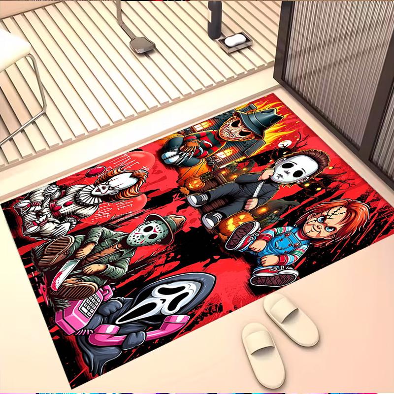 Bride of Chucky Print Rug, Washable Floor Carpet, For Entryway Dorm Laundry Room Office Study, Home Decor Birthday Christmas Gift