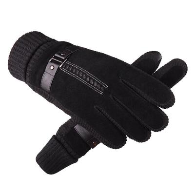Men's Autumn/Winter Warm Pigskin Leather Gloves