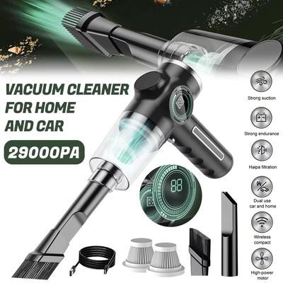 29000PA Autostaubsauger Kabellos Leistungsstarke Reinigungsmaschine 120W Starke Saugkraft Handstaubsauger für Auto Tragbares Haushaltsgerät 2 Filter