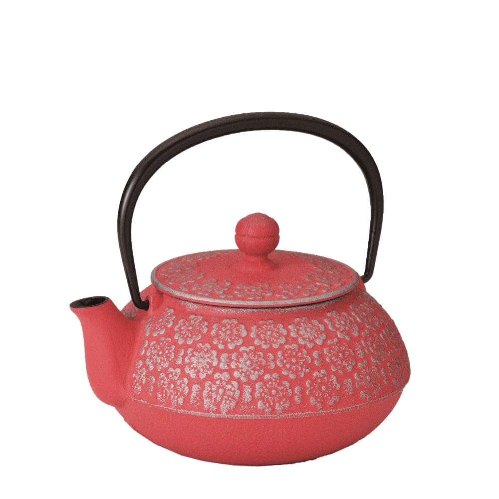 

Yamakiikai Teapot, Type 5, Cherry Blossom Design, Silver/Small Pink, W59