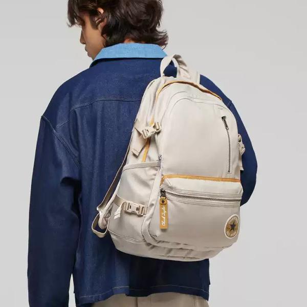 Converse Straight Edge Polyester Backpack Regular Unisex Ecru 10024562-A01