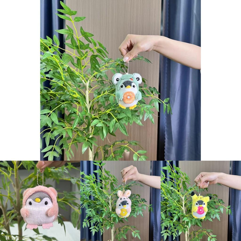 Creative Plush Penguin Keychain With Colorful Chain Soft And Cuddly Animal Decor