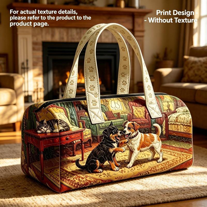 3D Independent Station Bus Series Women's Travel Yoga Handbag with Fashion Print