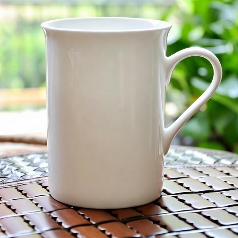 320ML, Plain White Bone China Tumbler, Ceramic Tea Mug, Porcelain Taza Cafe Expresso Coffee Cup, White-porcelain-cup Coffe