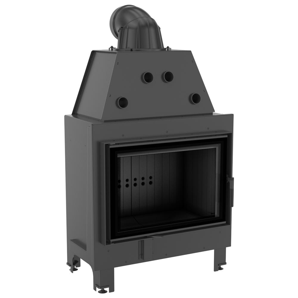 Steel Fireplace KRATKI MBO 15 kW Ø 200 Black Thermotec