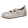 Ballet cross-strap shallow mouth Mary Jane single shoes women's new versatile skirt flat-soled small leather shoes