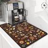 Kitchen Mat Diatom Mud Drain Mat Dish Dry Absorbent Coffee Drain Pad Home Decoration Accessories Small Rugs for Bedroom