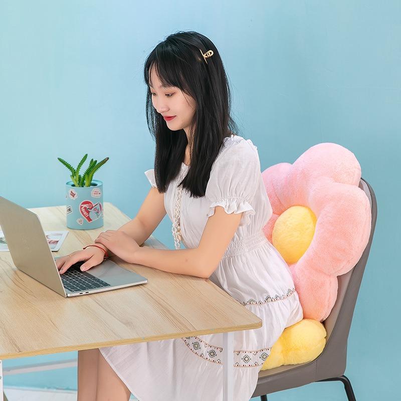 Flower Shaped Office Cushions, Solid Color Home Furnishings
