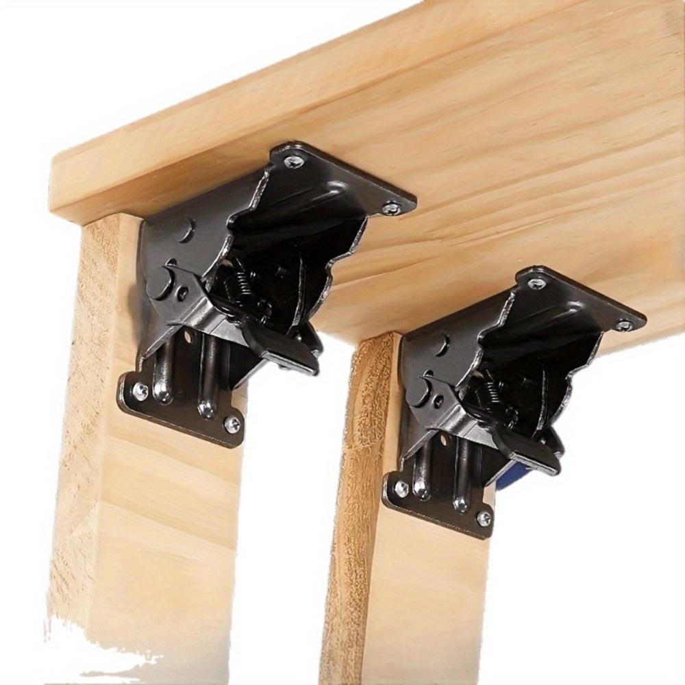 

Самоблокирующийся складной шарнир 90°. Утолщенная угловая фурнитура для столов и табуретов. чёрный