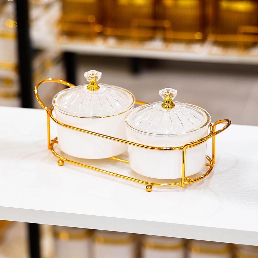 Luxury Compartmentalized Fruit and Snack Tray for Home Display